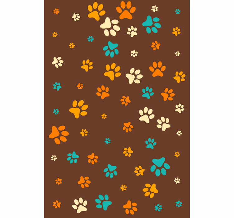 Dog paw tapeta z živalmi - TenStickers