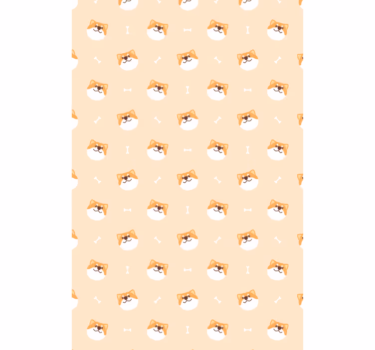 Cute dog face cartoon tapeta z živalmi - TenStickers