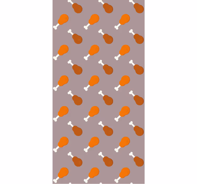 Chicken leg seamless pattern tapeta z živalmi - TenStickers