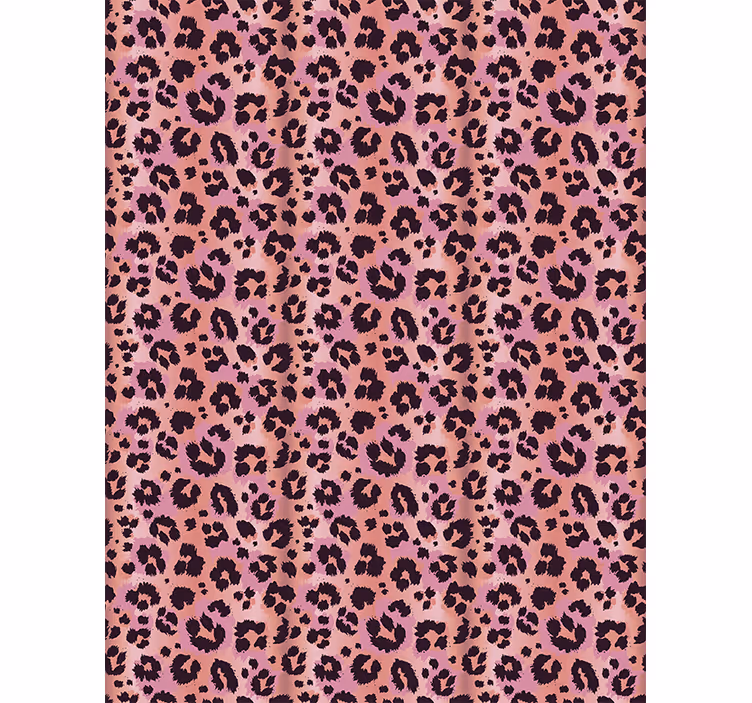 Tapeta z živalmi roza leopard - TenStickers