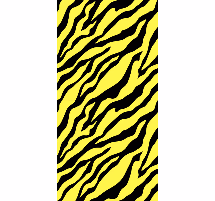 Tapeta z živalmi zasnova rumene zebre - TenStickers