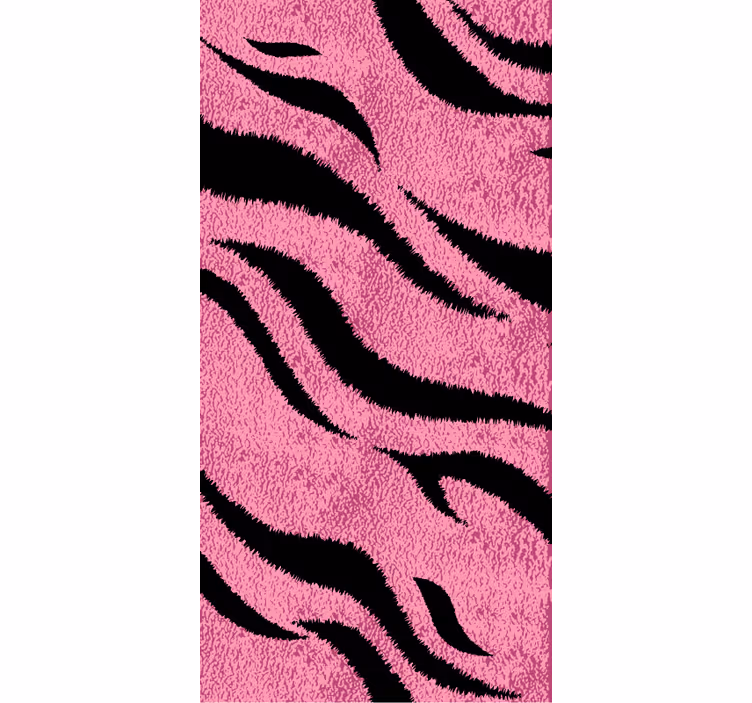 Tapeta z živalmi v rožnatem tigerjem krznu - TenStickers