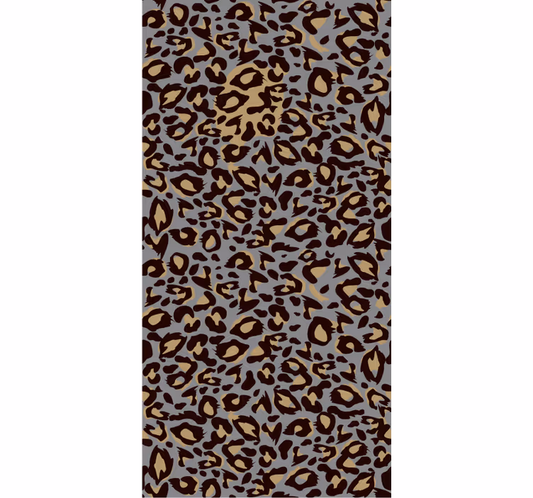 Tapeta z živalmi na sivi podlagi z leopardjimi lisami - TenStickers