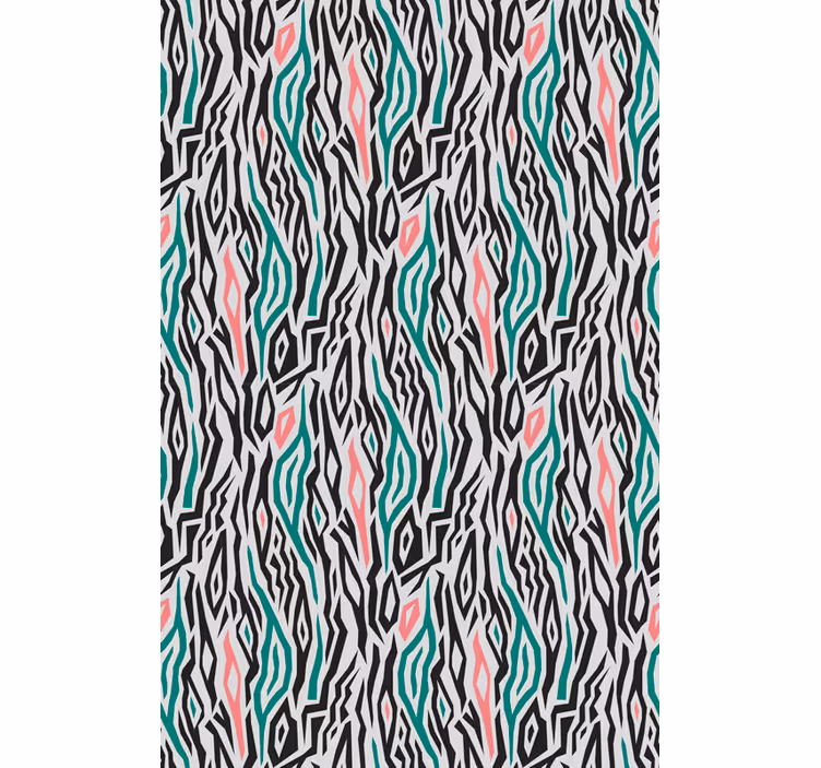Blue and pink zebra tapeta z živalmi - TenStickers