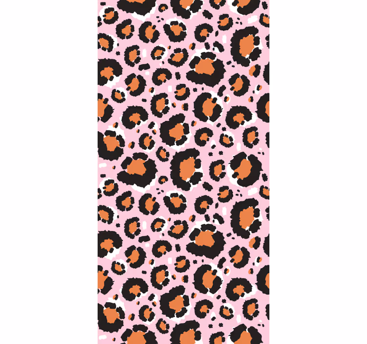 Tapeta z živalmi v motivu roza leoparda - TenStickers