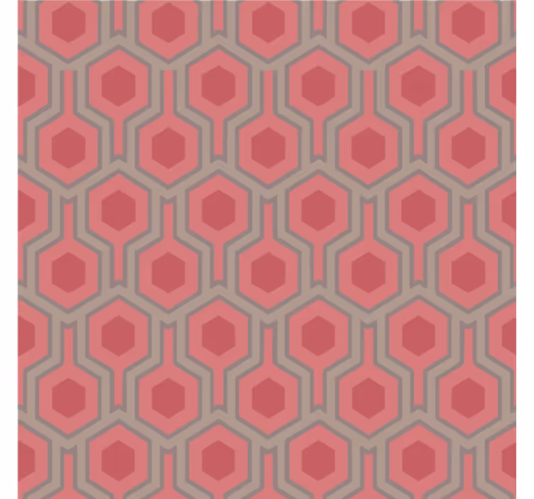 Pisarniški tapeti v rožnatih hexagonih iz 70-ih - TenStickers