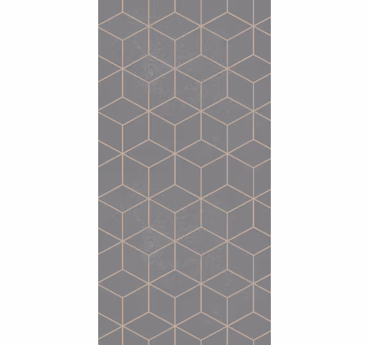 Pisarniški tapeti geometrijski sivi šesterkotniki - TenStickers
