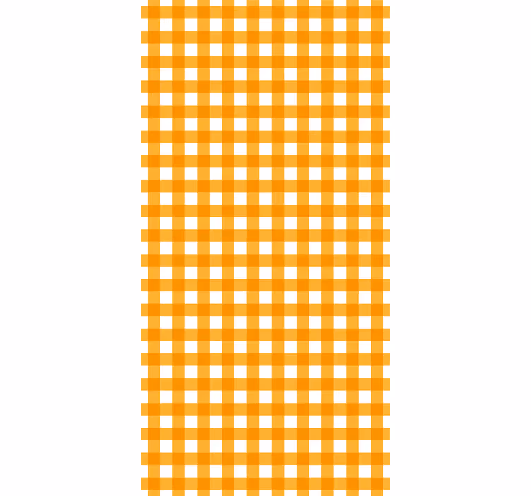 Hodnikovski tapeti oranžno-beli vzorčasti kvadrati - TenStickers
