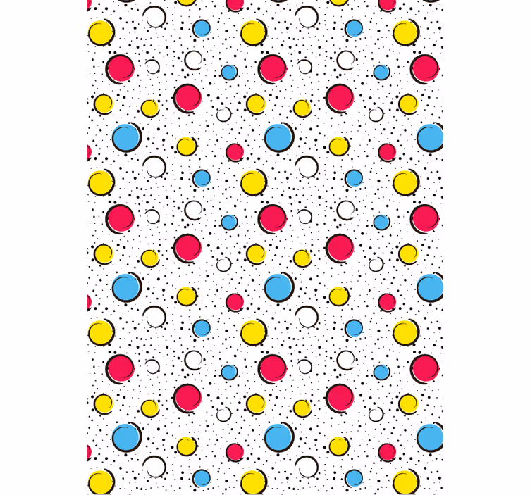 Hodnikovski tapeti večbarvni pikice - TenStickers