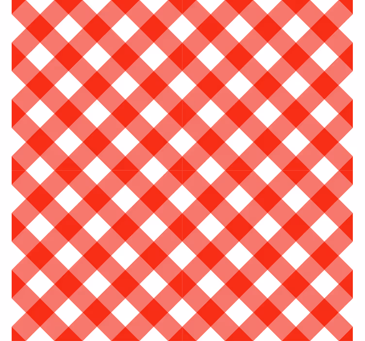 Hodnikovski tapeti rdeče in bele kvadratke - TenStickers