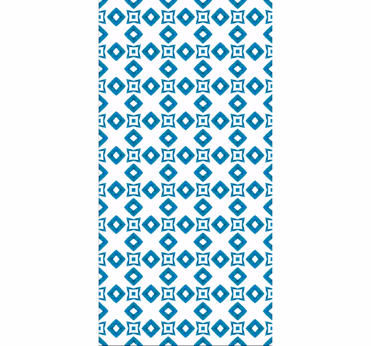 Hodnikovski tapeti geometrijski modri diamanti - TenStickers
