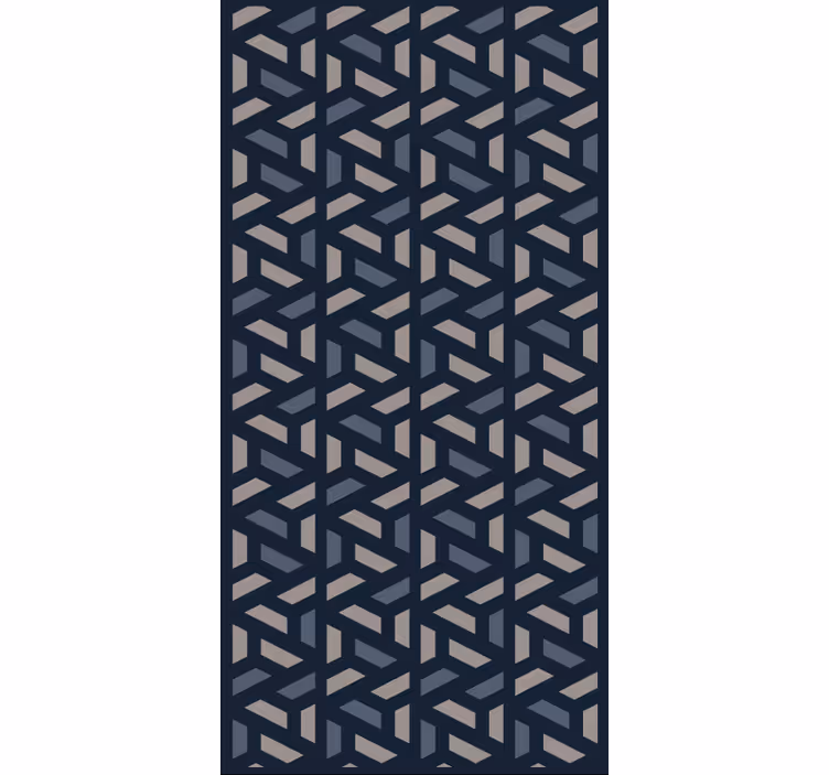 Hodnikovski tapeti s geometrijskim modro-sivim vzorcem - TenStickers