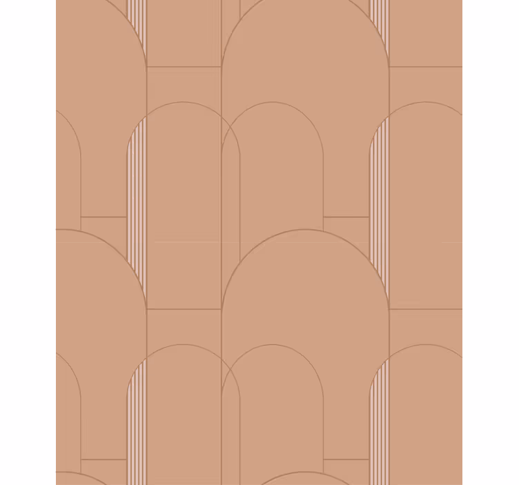 Terracotta geometric circular pattern tapete za jedilnico - TenStickers