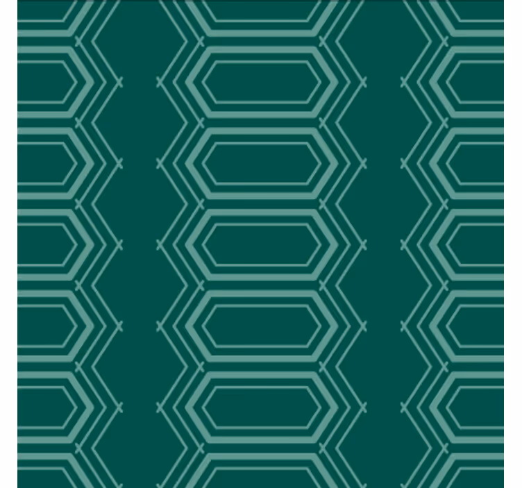 Geometric green circle pattern tapete za jedilnico - TenStickers