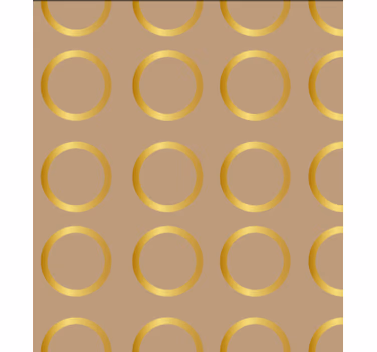 Geometric pattern golden circles tapete za jedilnico - TenStickers