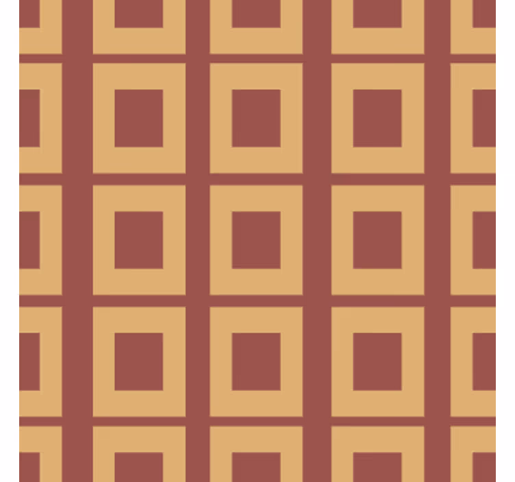 Geometric pattern orange squares tapete za jedilnico - TenStickers