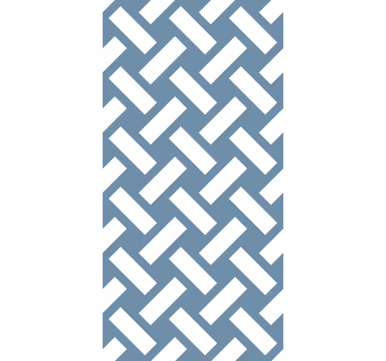 Geometric blue squared pattern tapete za jedilnico - TenStickers