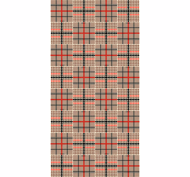 Brown plaid pattern tapete za jedilnico - TenStickers