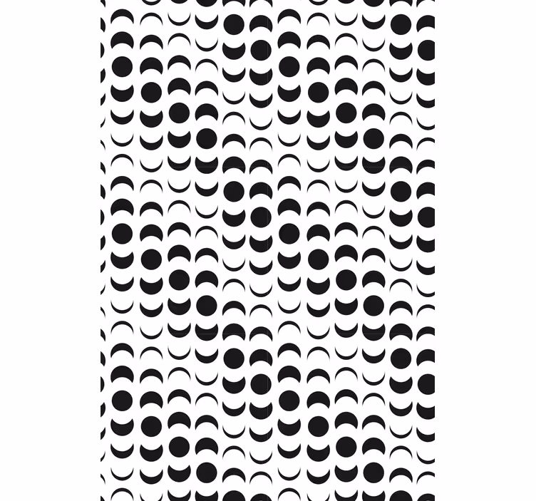 Monochrome semicircles tapete za jedilnico - TenStickers