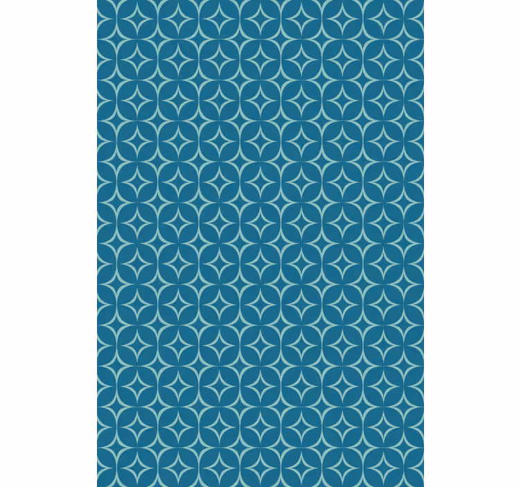 Blue graceful circles geometrijski zidni papir - TenStickers