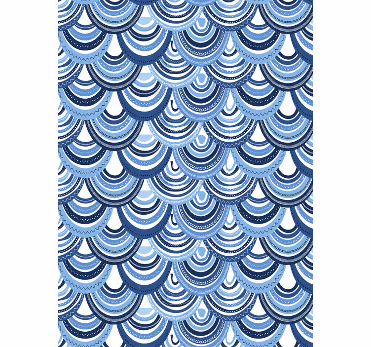 Geometrijski zidni papir valoviti vzorec - TenStickers