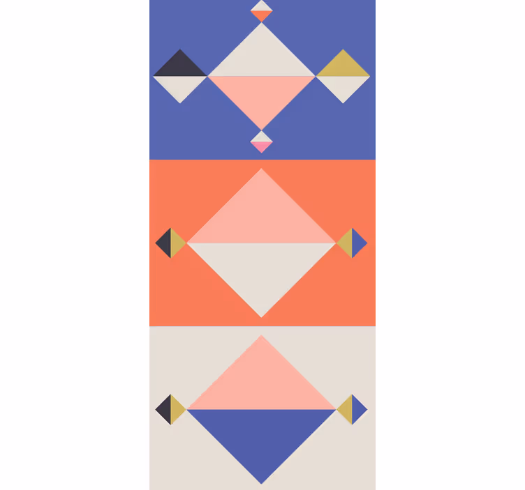 Geometrijski zidni papir abstraktne moderne oblike - TenStickers