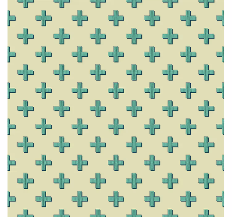 Geometrijski zidni papir mint plus oblike - TenStickers
