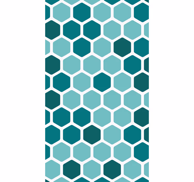 Geometrijski zidni papir z motivom zelene satovja - TenStickers