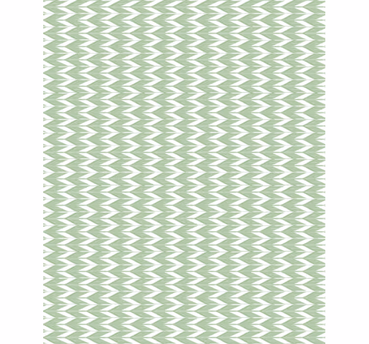 Geometrijski zidni papir chevron vzorec zelene barve - TenStickers