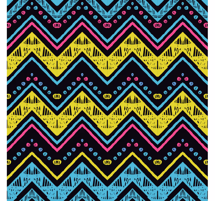 Geometrijski zidni papir živahen chevron vzorec - TenStickers