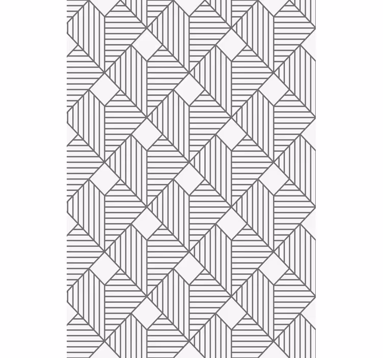 Geometrijski zidni papir v sivi vzorčasti izvedbi - TenStickers