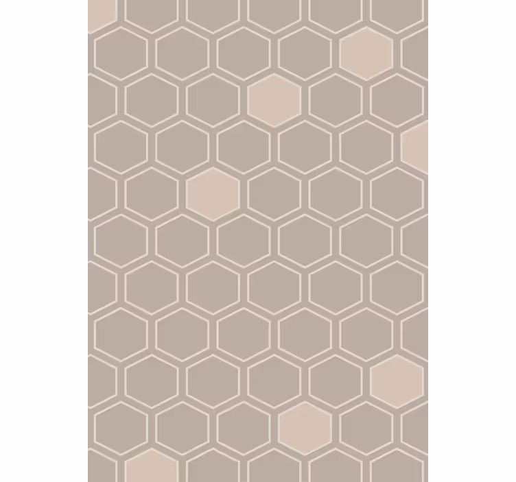 Geometrijski zidni papir v bež hexagonalnem motivu - TenStickers