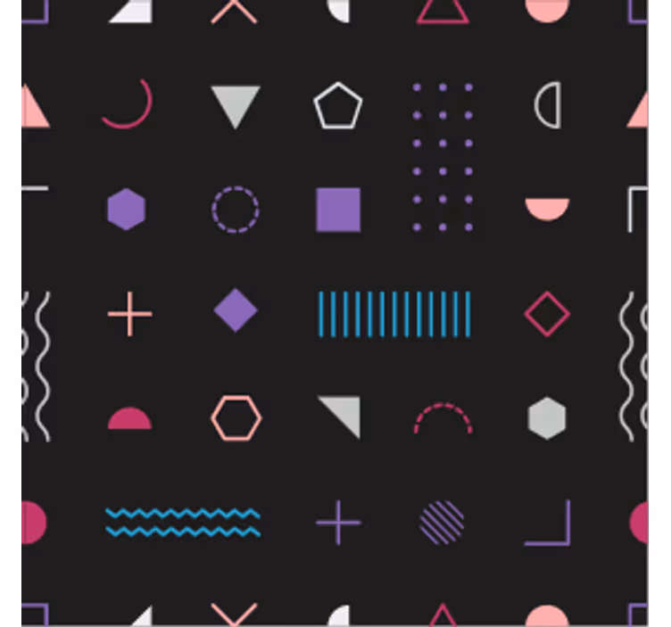 Geometrijski zidni papir igrive oblike - TenStickers
