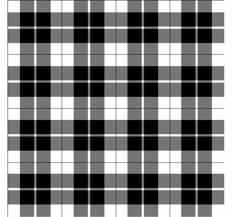 Geometrijski zidni papir črno-bela karirica - TenStickers