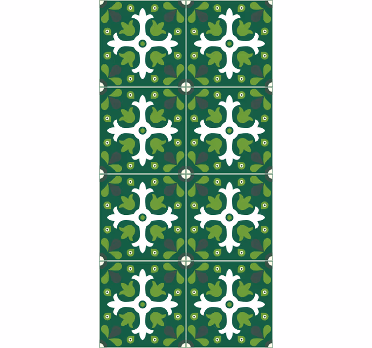 Tapeta narave smaragdni botanični vzorec - TenStickers