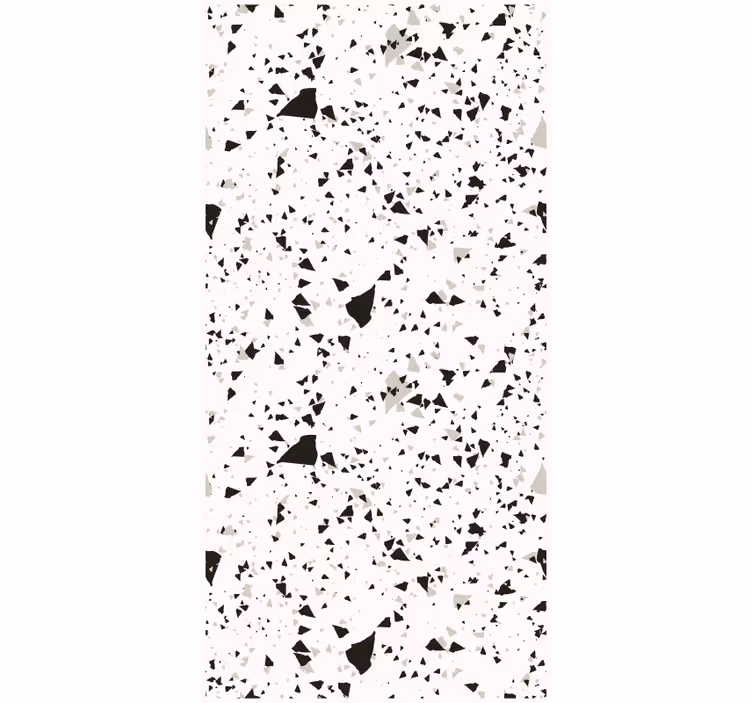 Tapete z drugačnim besedilom v sivi, beli in črni terrazzo - TenStickers