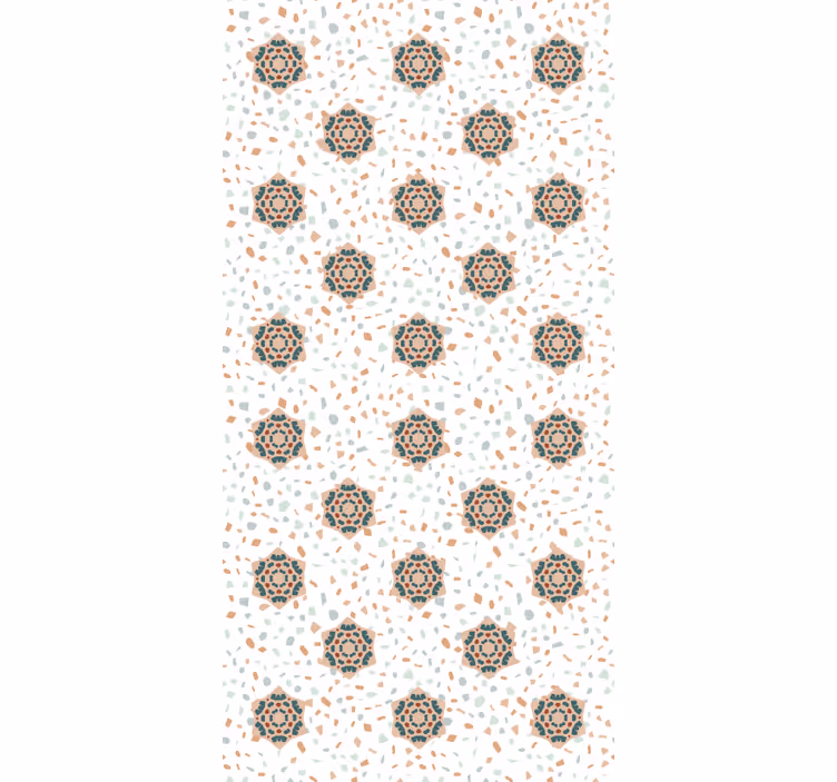 Tapete z drugačnim besedilom terrazzo s cvetlicami - TenStickers