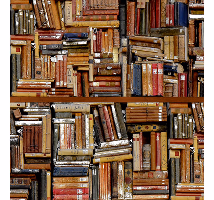 Stacked books vintage tapeta - TenStickers