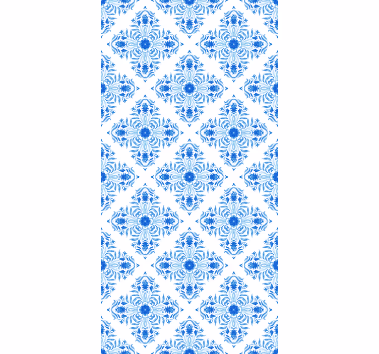 Tapeta z vzorcem ploščic fontaine modri učinek - TenStickers