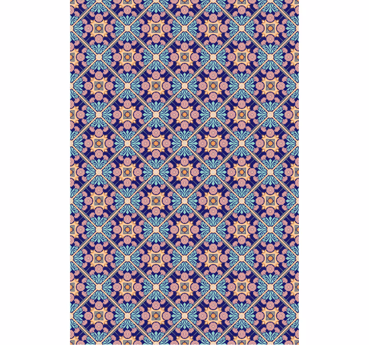 Tapeta z vzorcem ploščic v mediteranskem slogu - TenStickers