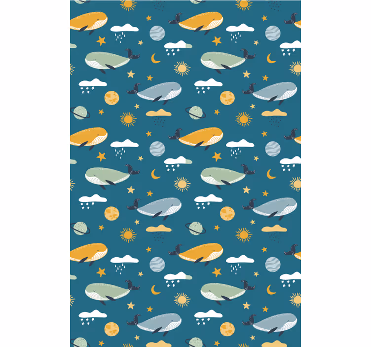 Tapete za otroške sobe s trendnim motivom kitov - TenStickers