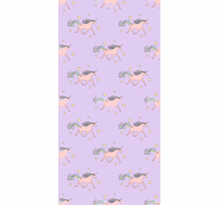 Dancing unicorns pattern tapete za otroške sobe - TenStickers