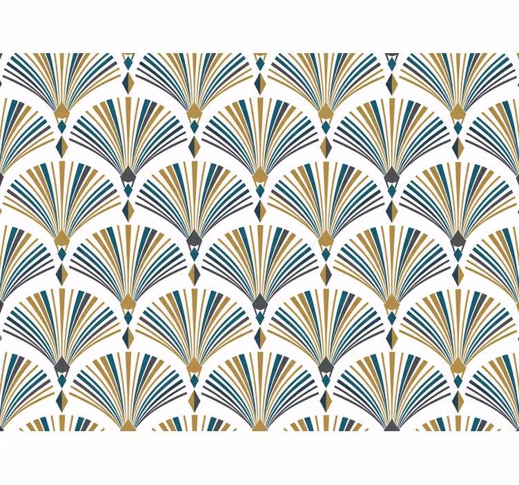 Tapeta za dnevno sobo vintage gatsby ventilator - TenStickers