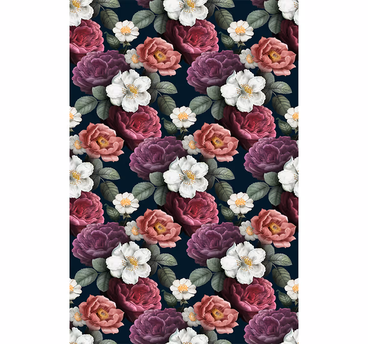 Hodnikovski tapeti eleganten cvetlični motiv - TenStickers