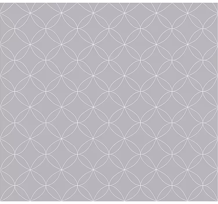 Skandinavski tapeti s sivimi geometrijskimi cvetlicami - TenStickers
