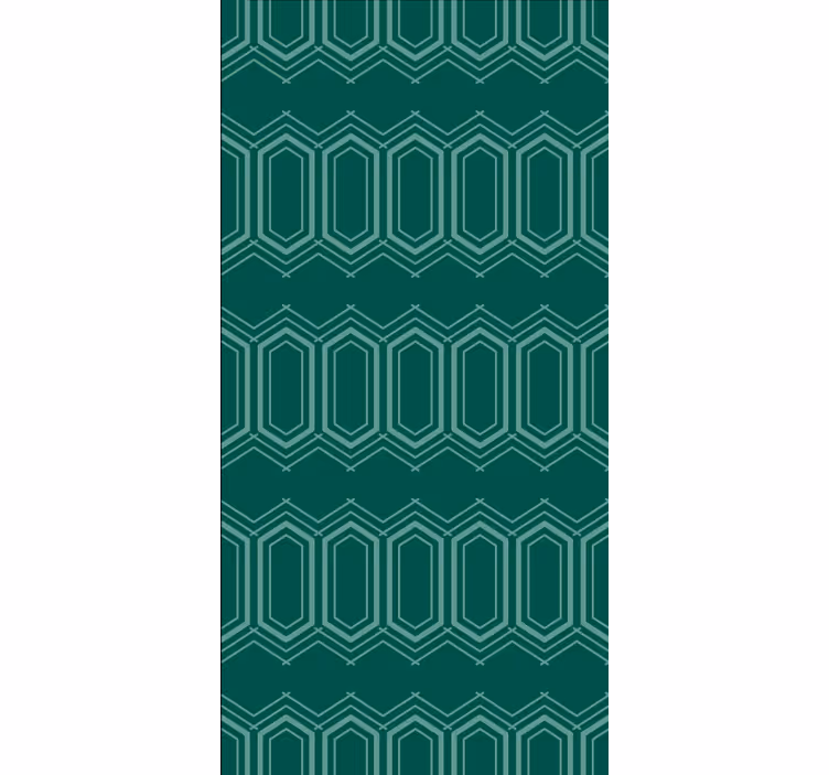 Tapeta z vzorci in teksturami zeleni geometrijski vzorec - TenStickers