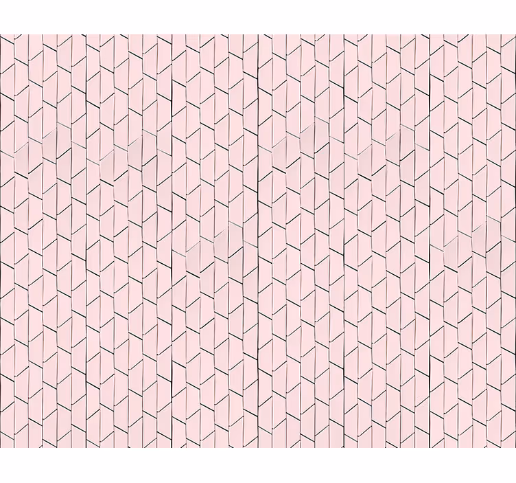 Tapeta z vzorci in teksturami v rožnati geometriji - TenStickers