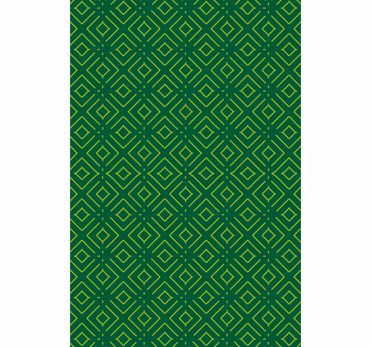 Tapeta za dnevno sobo geometrijski zeleni vzorec - TenStickers