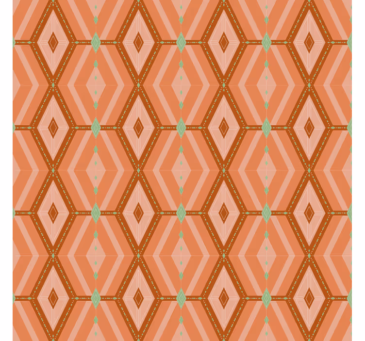 Tapeta za dnevno sobo geometrijski heksagonalni vzorec - TenStickers