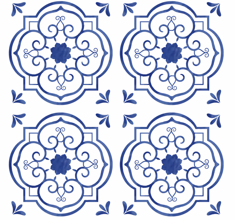 Tapeta z vzorcem ploščic klasična ploščica - TenStickers